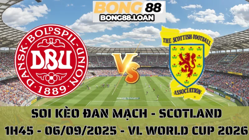 Soi Kèo Đan Mạch vs Scotland - Vòng Loại World Cup 2026 - 06/09/2025