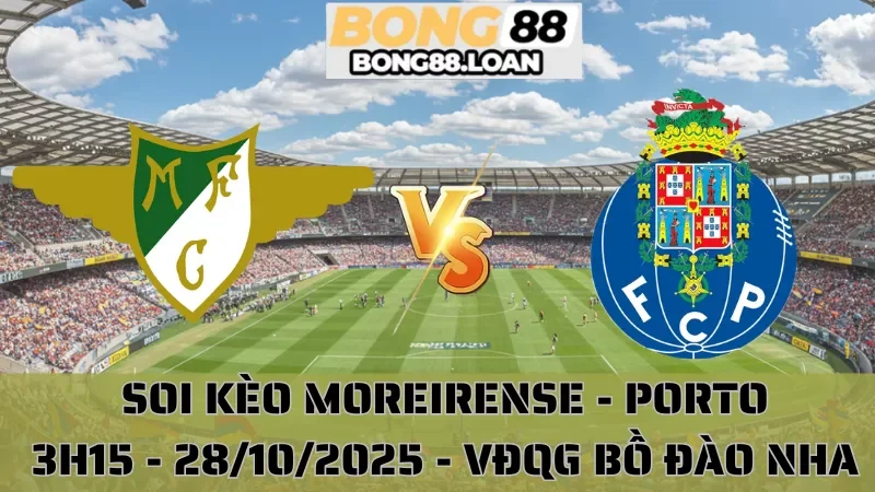Soi Kèo Moreirense Vs Porto - VĐQG Bồ Đào Nha - 28/10/2025