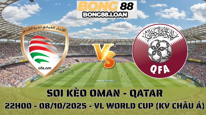 Oman vs Qatar sẽ chạm trán với nhau ở trận vòng loại World Cup khu vực châu Á vào đêm ngày 8/10 tới đây. Chiến thắng sẽ giành cho đội bóng nào?...